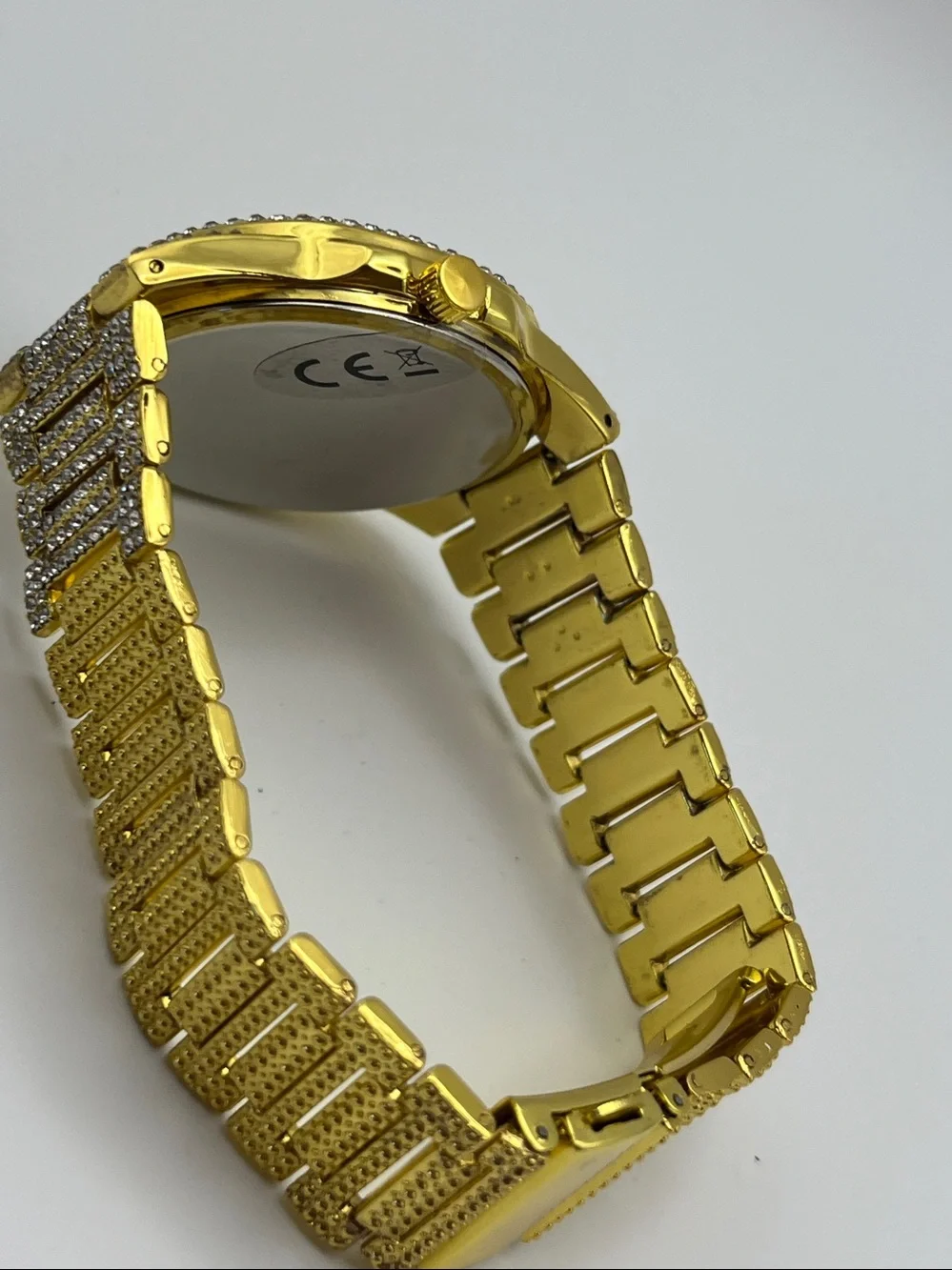 Gold-Tone Crystal Pavé Bracelet Watch